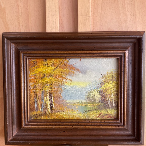 Vintage Autumn Landscape oil painting - Picture 1 of 6